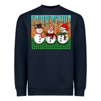 Navy christmas snovman Heavyweight Sweatshirt - BarkalooDesign