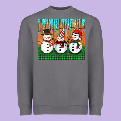 Christmas Snovman Heavyweight Sweatshirt Designed By Barkaloodesign