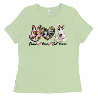 Matcha peace love bull terrier Ladies Tee - RanaPortraitStore