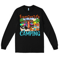 Black summer camping Long Sleeve Tee - JahusDesignShop