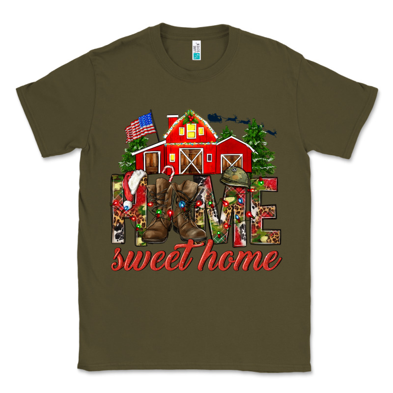 Army Christmas Home Sweet Home Classic Tee by NancyCooperArtShop | Teevron