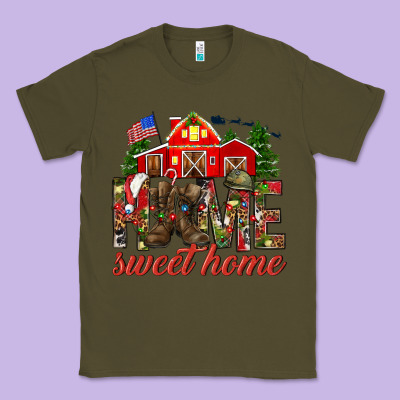 Army Christmas Home Sweet Home Classic Tee Designed By Nancycooperartshop