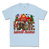 Dusty Blue Army Christmas home sweet home Classic Tee - NancyCooperArtShop