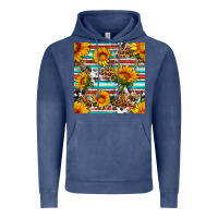Vintage Denim serape leopard seamless pattern Vintage Hoodie - BundleAndBundleShop