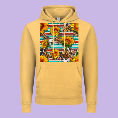Serape Leopard Seamless Pattern Vintage Hoodie Designed By Bundleandbundleshop