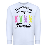 White Teaching My Favorite Bunny Premium Sweatshirt - Bettercallsaul
