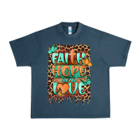Midnight Navy faith hope and love Urban Heavy Tee - BarkalooDesign