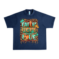 Navy faith hope and love Urban Heavy Tee - BarkalooDesign