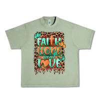 Oil Green faith hope and love Urban Heavy Tee - BarkalooDesign