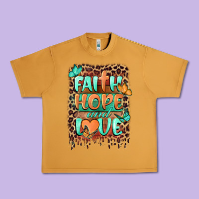 Faith Hope And Love Urban Heavy Tee Designed By Barkaloodesign