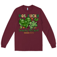 Burgundy not lucky simply blessed Long Sleeve Tee - MaliasSmallBusiness