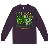 Plum not lucky simply blessed Long Sleeve Tee - MaliasSmallBusiness