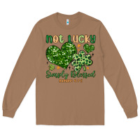 Toasted Coconut not lucky simply blessed Long Sleeve Tee - MaliasSmallBusiness