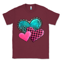 Burgundy valentine's day hearts Classic Tee - AdoDesignShop