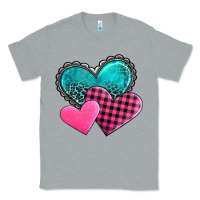 Heather Grey valentine's day hearts Classic Tee - AdoDesignShop