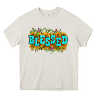 Cream western blessed Heavy Core Tee - Zillion Design Studio