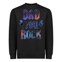 Black Dad You Rock Heavyweight Sweatshirt - LillyAllenDesigns