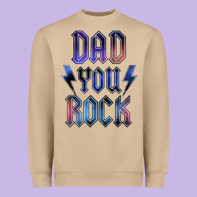 Dad You Rock Heavyweight Sweatshirt Designed By Lillyallendesigns