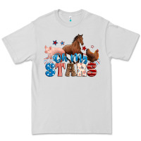 Dove Grey Horse pig chicken with oh my stars Premium Tee - Neo Western