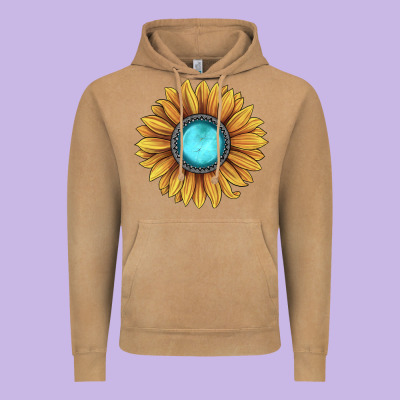 Sunflower Gemstone Vintage Hoodie Designed By Jahusdesignshop