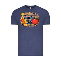 Vintage Denim teacher life background 3200x2400 Vintage Tee - AdoDesignShop
