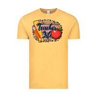 Vintage Mustard teacher life background 3200x2400 Vintage Tee - AdoDesignShop