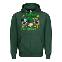 Sports Green Happy Saint Patrick'S Day With Clover Zipper Hoodie - BundleAndBundleShop