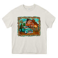 Cream rustic country barn Heavy Core Tee - Zillion Design Studio