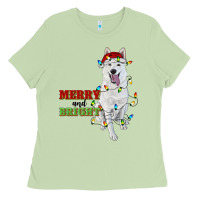 Matcha merry and bright white shepherd Ladies Tee - RanaPortraitStore