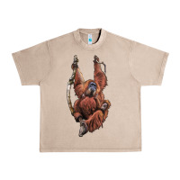 French Oak Orangutan And Baby Urban Heavy Tee - LillyAllenDesigns