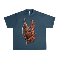 Midnight Navy Orangutan And Baby Urban Heavy Tee - LillyAllenDesigns