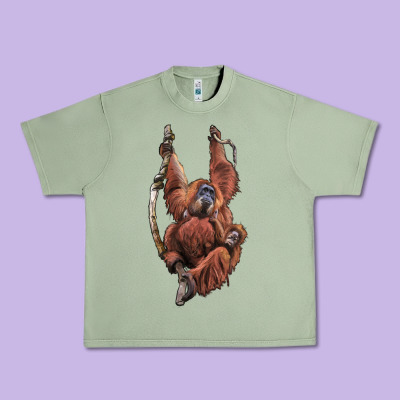 Orangutan And Baby Urban Heavy Tee Designed By Lillyallendesigns