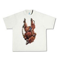 Pistachio Orangutan And Baby Urban Heavy Tee - LillyAllenDesigns