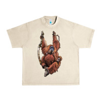 Sandshell Orangutan And Baby Urban Heavy Tee - LillyAllenDesigns