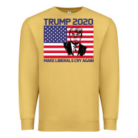 Antique Gold Trump 2020 Make Liberals cry Again Premium Sweatshirt - Bettercallsaul