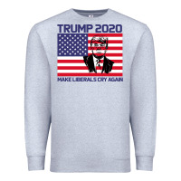 Heather Grey Trump 2020 Make Liberals cry Again Premium Sweatshirt - Bettercallsaul