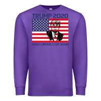 Purple Trump 2020 Make Liberals cry Again Premium Sweatshirt - Bettercallsaul
