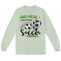 Matcha hot mess always stressed soccer mama stanley cup Long Sleeve Tee - MaliasSmallBusiness