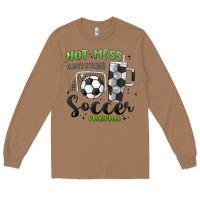 Toasted Coconut hot mess always stressed soccer mama stanley cup Long Sleeve Tee - MaliasSmallBusiness
