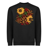 Black Christmas leopard sunflower Heavyweight Sweatshirt - BarkalooDesign