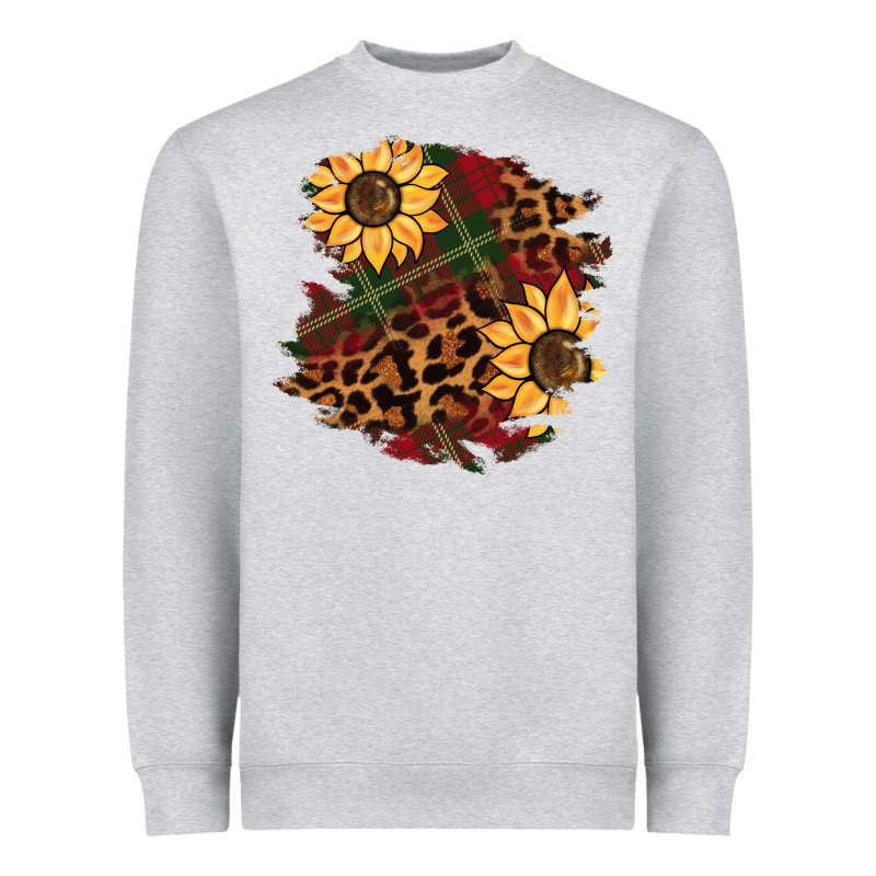 Christmas Leopard Sunflower Heavyweight Sweatshirt by BarkalooDesign | Teevron