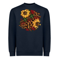 Navy Christmas leopard sunflower Heavyweight Sweatshirt - BarkalooDesign