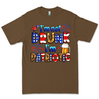 Cacao I'm not drunk I'm patriotic Premium Tee - Neo Western