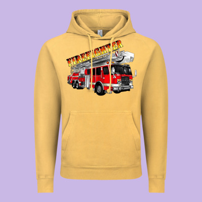 Firefighter Fire Truck Vintage Hoodie Designed By Artiststas