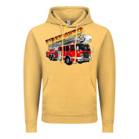Vintage Mustard firefighter fire truck Vintage Hoodie - Artiststas