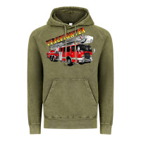 Vintage Olive firefighter fire truck Vintage Hoodie - Artiststas