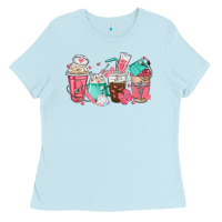 Baby Blue nurse coffee cups Ladies Tee - texasbilliewilder