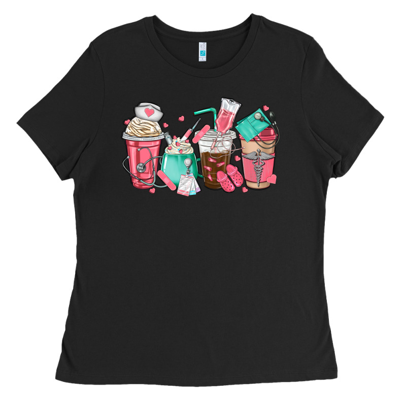Nurse Coffee Cups Ladies Tee by texasbilliewilder | Teevron