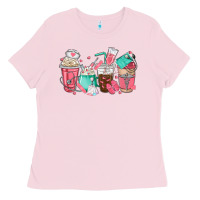 Bubblegum Pink nurse coffee cups Ladies Tee - texasbilliewilder