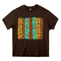 Chocolate Brown Western Brushstrokes Heavy Core Tee - texasbilliewilder